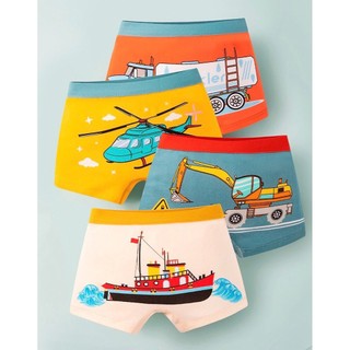[BT18 New] Quần sịp bé trai, quần chip trẻ em bé trai họa tiết thuyền máy xúc màu sắc ngộ nghĩnh size 12-45kg Maruka