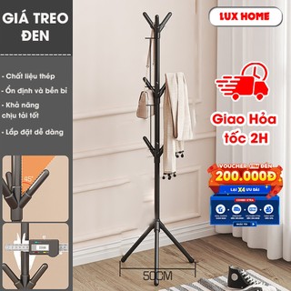 Cây treo quần áo bằng thép không gỉ cao cấp, giá treo quần áo, túi xách mũ đứng thông minh đa năng tiện lợi decor