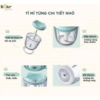 Máy xay ăn dặm Bear 0.3L GR-B03V2 / 0.6L GR-B06V1 ,Nồi nấu cháo chậm cho bé Bear