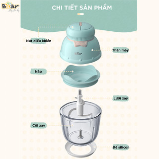 Máy xay ăn dặm Bear 0.3L GR-B03V2 / 0.6L GR-B06V1 ,Nồi nấu cháo chậm cho bé Bear