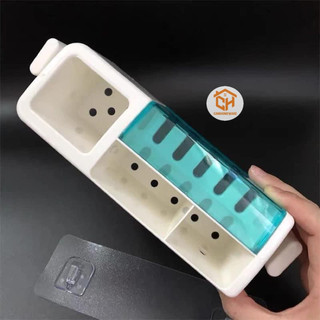 Kệ Cắm Bàn Chải Đánh Răng No Me Dính Tường 0437 Cam Homeware