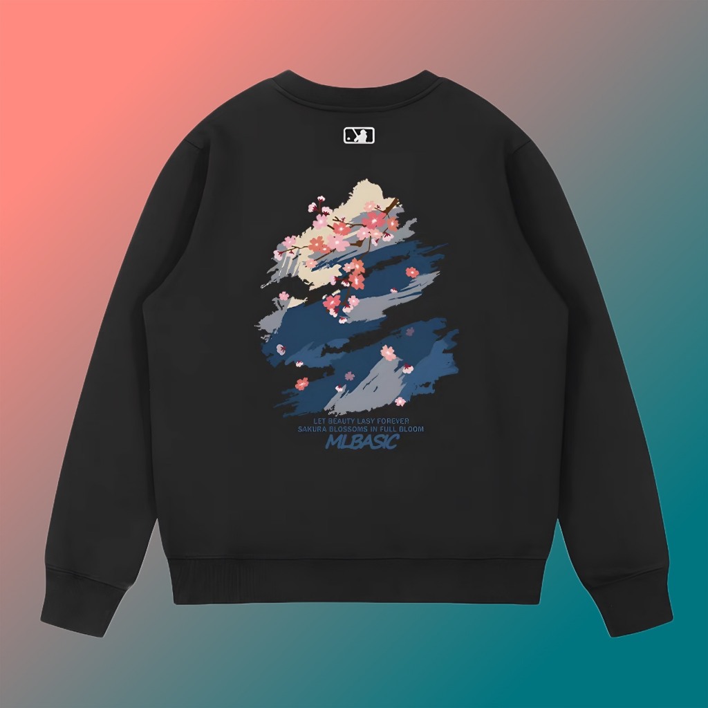 [Nỉ Chân Cua] Áo Sweater NYC LA Hoa Đào Sakura Unisex Vải Nỉ Cao Cấp Không Bai Không Xù Siêu Ấm Form Unim Store SWT16