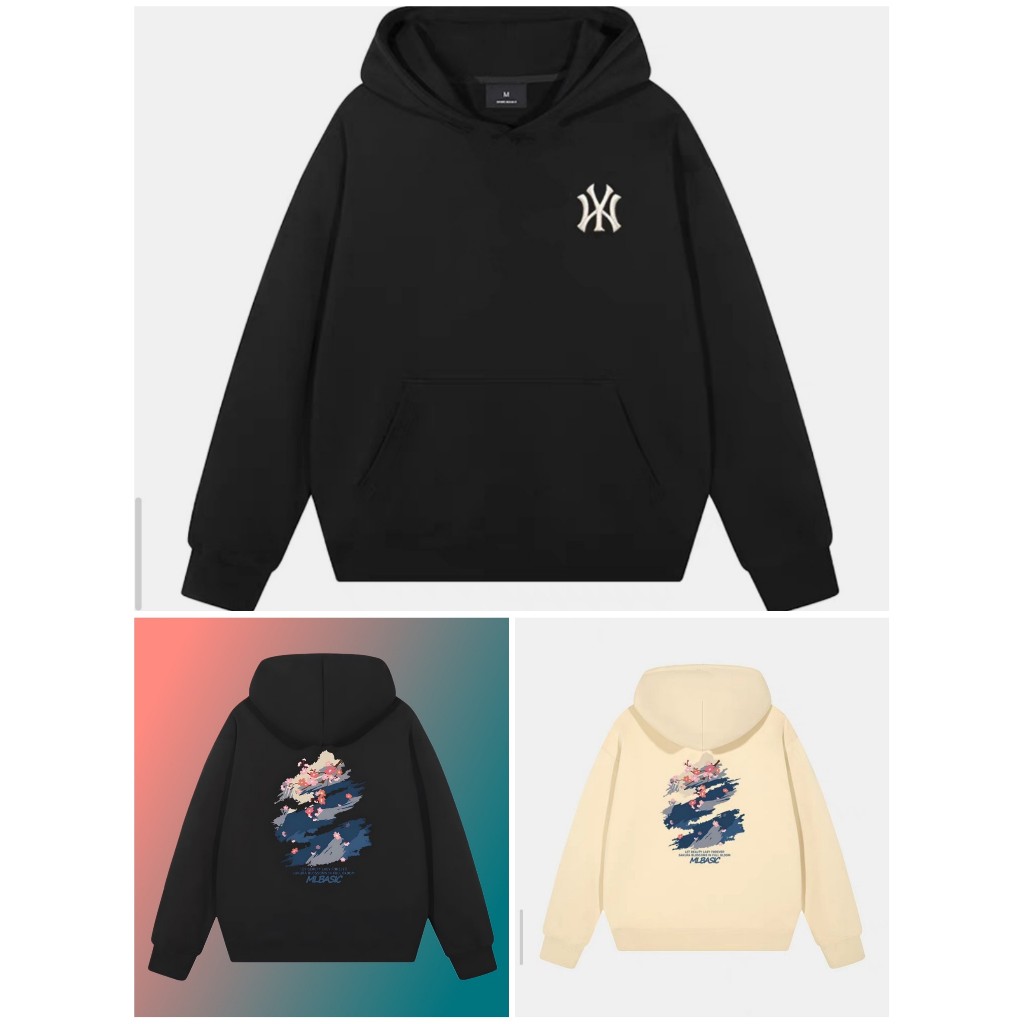 [Nỉ Chân Cua] Áo Sweater NYC LA Hoa Đào Sakura Unisex Vải Nỉ Cao Cấp Không Bai Không Xù Siêu Ấm Form Unim Store SWT16
