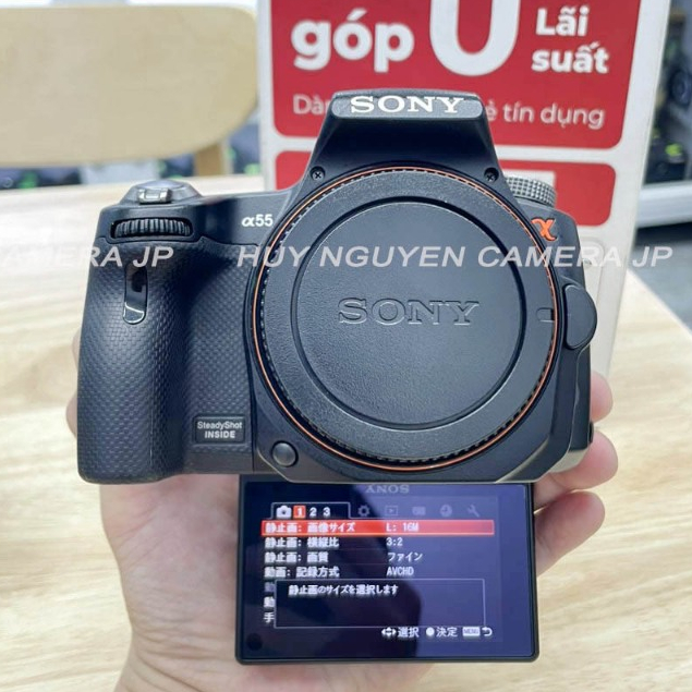 Máy Ảnh Sony A55v và ống kính Sony 18 55 SAM AF, MÀN HÌNH XOAY QUAY ...