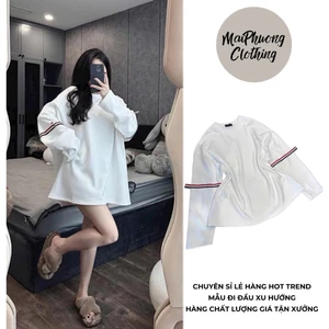Áo Nỉ 💥 HÀNG LOẠI 1 💥 Áo Hoodie Form Thụng Rộng Giấu Quần Dài Tay Có Bo Tay Xẻ Gấu 40-70kg Mẫu AONITHOMETRANGKAB. P423