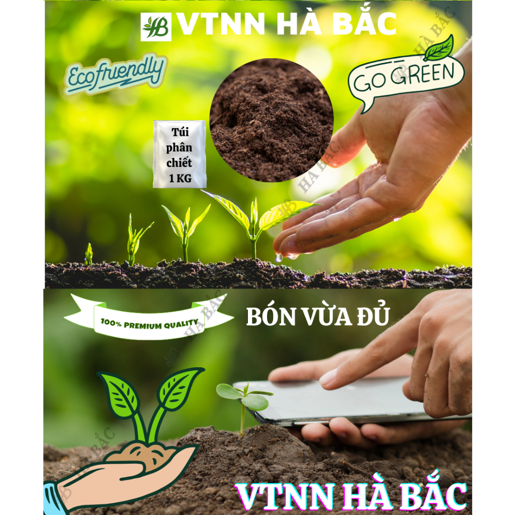 Đất Sạch Tribat 20dm3 Túi 1KG (bán lẻ) - Đất Sạch Giàu Dinh Dưỡng, Sạch Mầm Bệnh