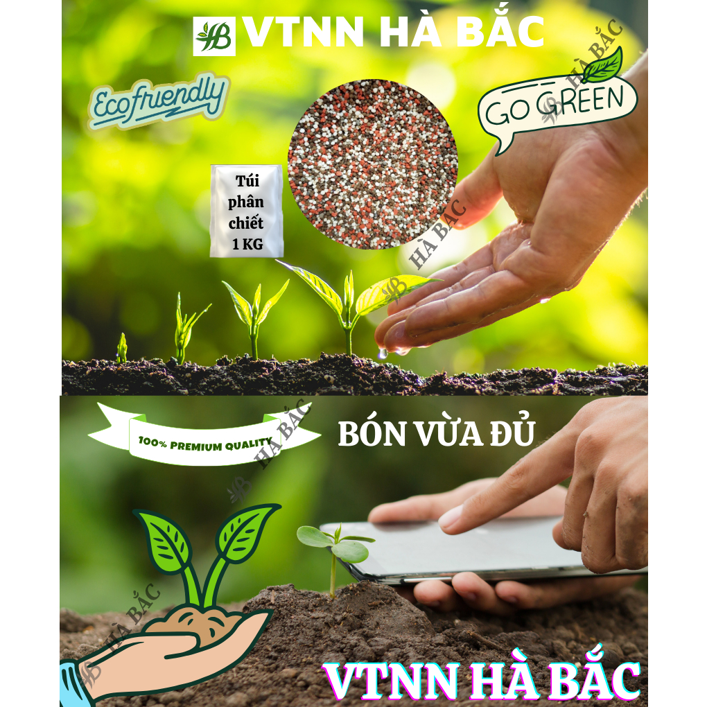 Phân Bón Đầu Trâu NPK 16-16-8+TE Túi 1KG (bán lẻ) - Nảy Chồi, Ra Hoa, Tăng Trưởng Mạnh - Phân Bón Dành Cho Cây Trồng