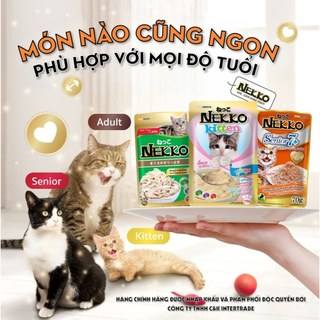 [HÀNG CÔNG TY]Combo 20 & 10 Pate Nekko Cho Mèo Gói 70g - Nhập Khẩu Thái Lan Cho Mèo Trưởng Thành Và Mèo Con