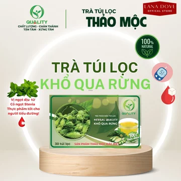 Trà túi lọc Khổ Qua Rừng - Thương hiệu HERBAL QUALITY - 30 túi x 1,8g