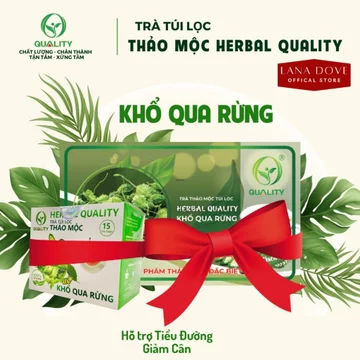Trà túi lọc Khổ Qua Rừng - Thương hiệu HERBAL QUALITY - 30 túi x 1,8g (Combo mua1 tặng 1)