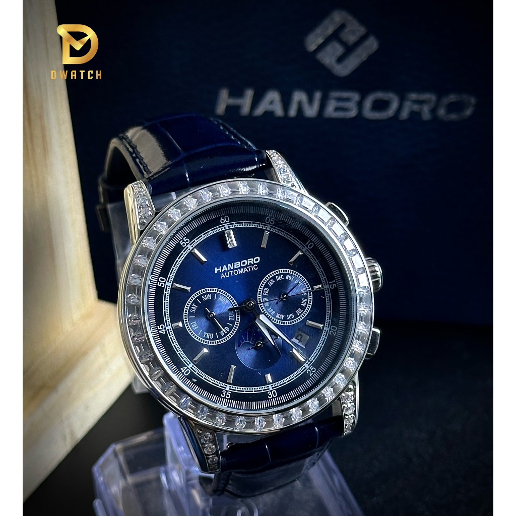 Đồng Hồ Hanboro Hanboro Blue Moon 44mm | Shopee Việt Nam
