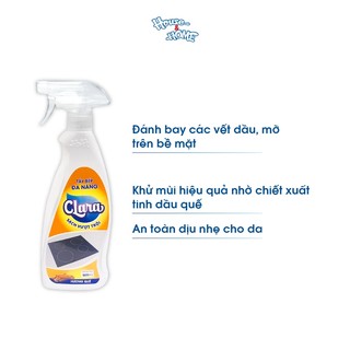 Combo 2 Chai Xịt Tẩy Dầu Mỡ Nhà Bếp Đa Năng Clara Hương Quế 500ml Chính Hãng TBDN001, Xịt Tẩy Bếp Gas, Bếp Từ, Khử Mùi