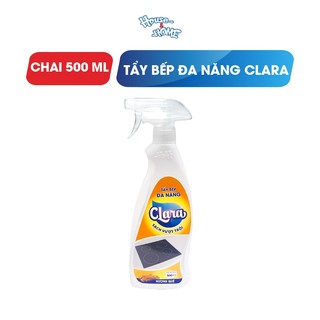 Combo 2 Chai Xịt Tẩy Dầu Mỡ Nhà Bếp Đa Năng Clara Hương Quế 500ml Chính Hãng TBDN001, Xịt Tẩy Bếp Gas, Bếp Từ, Khử Mùi