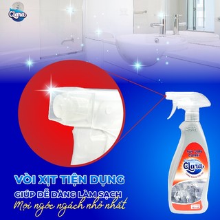 Combo 2 Chai Tẩy Cặn Canxi Clara 500ml TCCX001 Làm Sạch Sâu Công Nghệ Mới Hiệu Quả Nhanh An Toàn Cho Thiết Bị Nhà Tắm