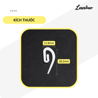 10 Móc Rèm Định Hình LAVEMO Bằng Nhựa Trắng Bền Đẹp Cho Rèm Vải May Định Hình MT09