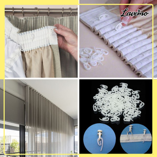 10 Móc Rèm Định Hình LAVEMO Bằng Nhựa Trắng Bền Đẹp Cho Rèm Vải May Định Hình MT09
