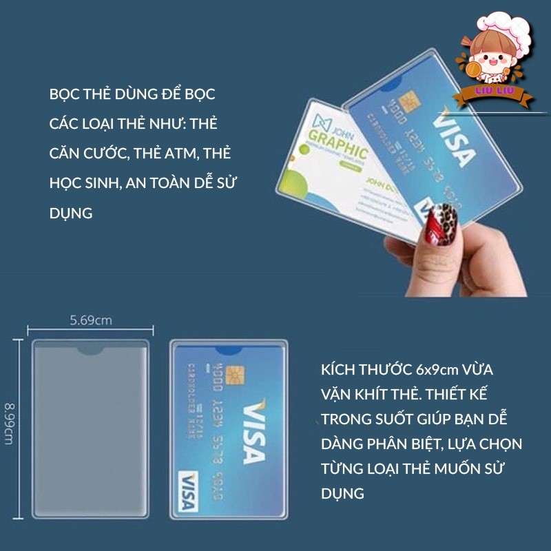 Combo Vỏ bọc căn cước công dân CCCD - ATM  bảo vệ thẻ, chống xước,...