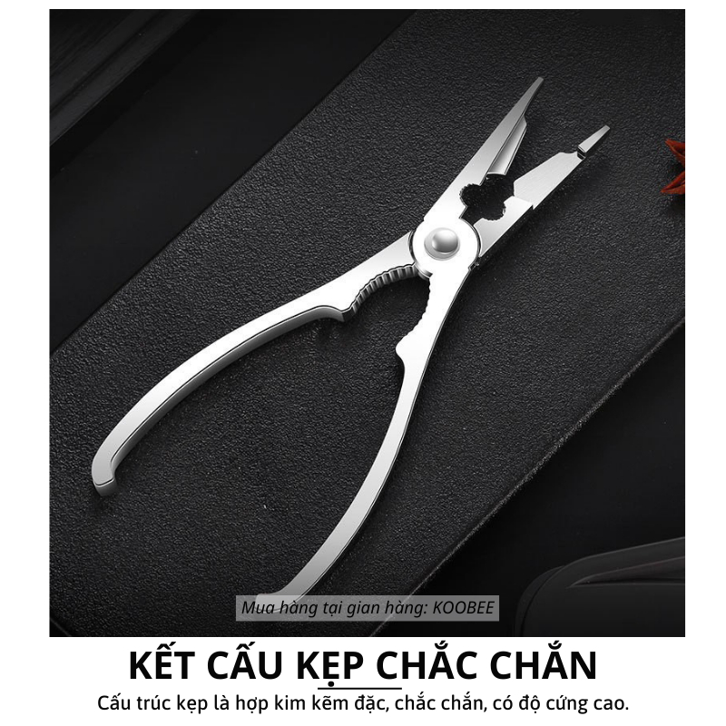 Bộ Dụng Cụ Ăn Hải Sản Inox 304 KOOBEE – Kìm Kẹp Càng Cua Ghẹ Và Nĩa Gỡ Thịt Cua Cao Cấp (NB92)