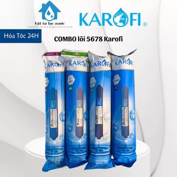 Bộ 4 Lõi máy lọc nước Karofi số 5 6 7 8 💥 CHÍNH HÃNG 💥 lõi lọc Mineral, T33 GAC, Far, NANO