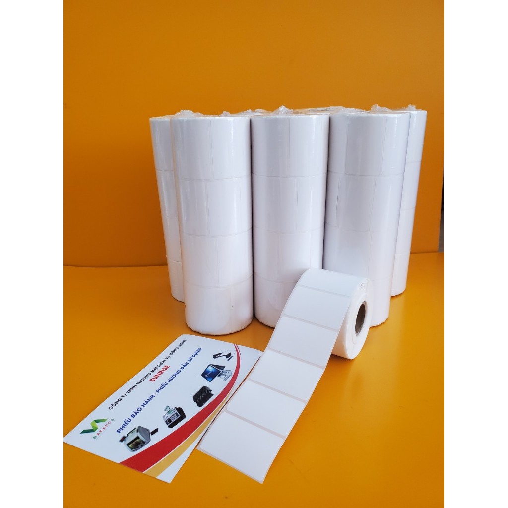 [CUỘN 1000 TỜ] Tem trà sữa 40*20 tem mã vạch 40x20 tem in giá sản phẩm ghi chú nhãn 40x20mm decal nhiệt 4x2 giấy nhiệt
