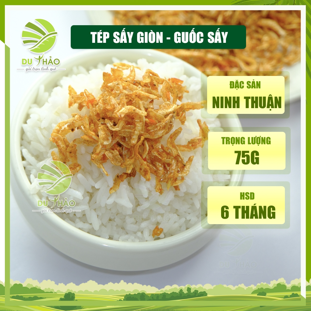 COMBO 2 Tép sấy giòn tẩm gia vị, ruốc sấy khô ăn liền hộp 75g, làm bánh tráng trộn, ăn kèm cơm | BigBuy360 - bigbuy360.vn