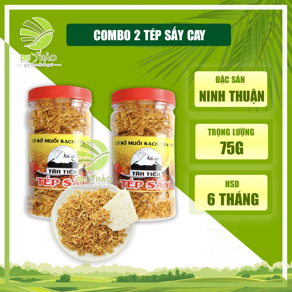 COMBO 2 Tép sấy giòn tẩm gia vị, ruốc sấy khô ăn liền hộp 75g, làm bánh tráng trộn, ăn kèm cơm | BigBuy360 - bigbuy360.vn