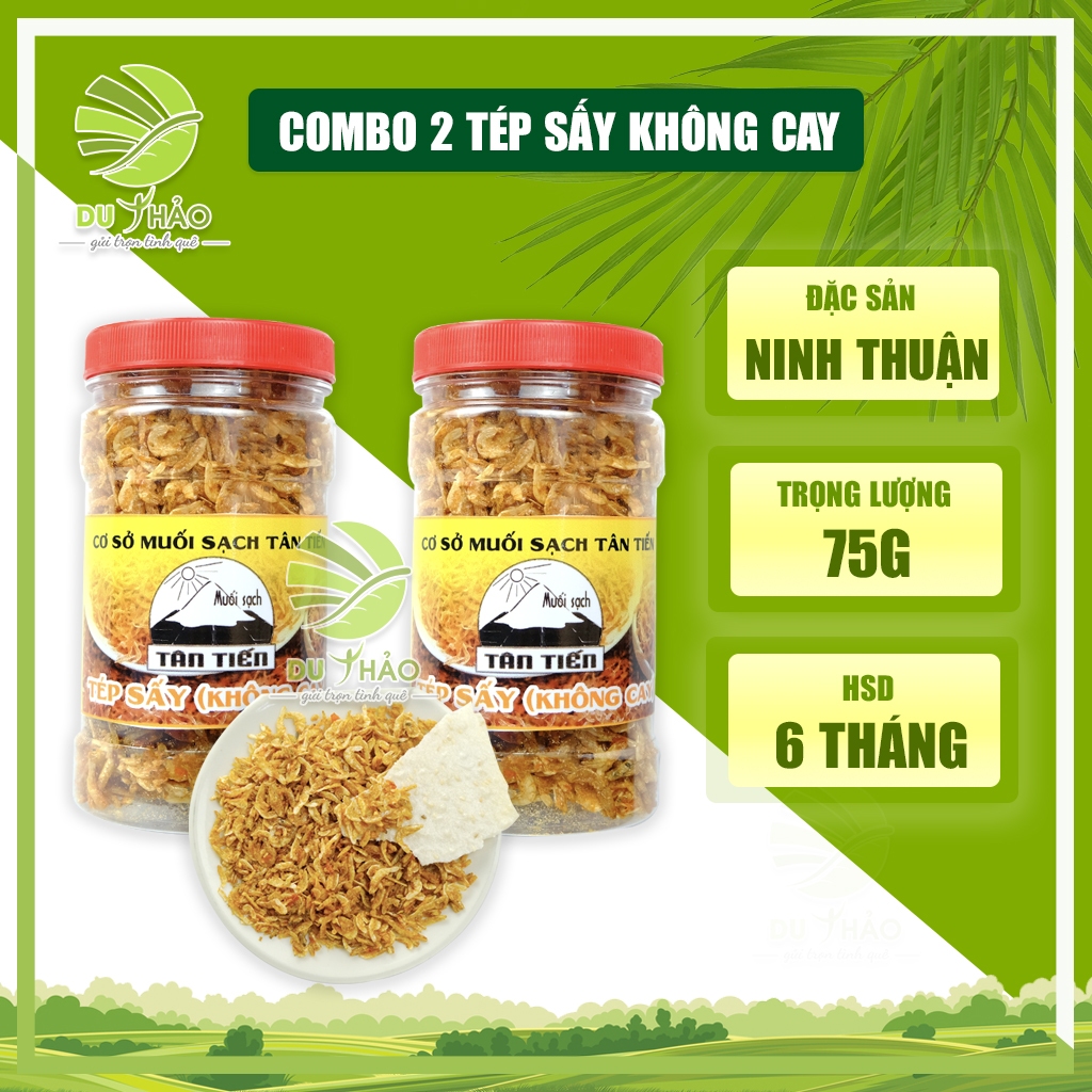 COMBO 2 Tép sấy giòn tẩm gia vị, ruốc sấy khô ăn liền hộp 75g, làm bánh tráng trộn, ăn kèm cơm | BigBuy360 - bigbuy360.vn