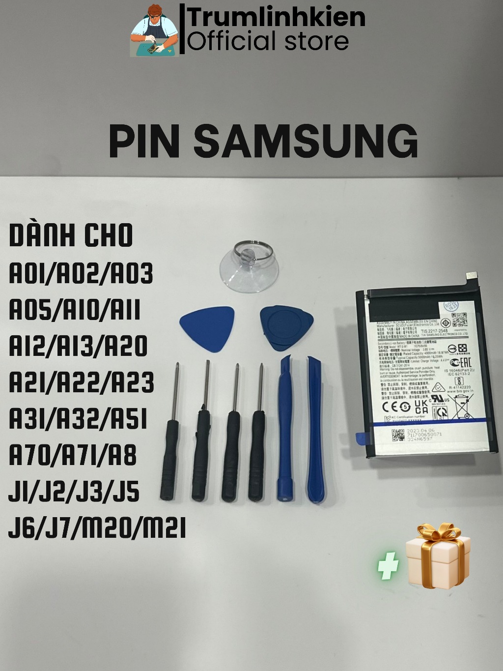 Pin Samsung A01 A02S A03S A04 A04S A10 A11 A12 A13 A21S A23 A310 A51 A8 ...