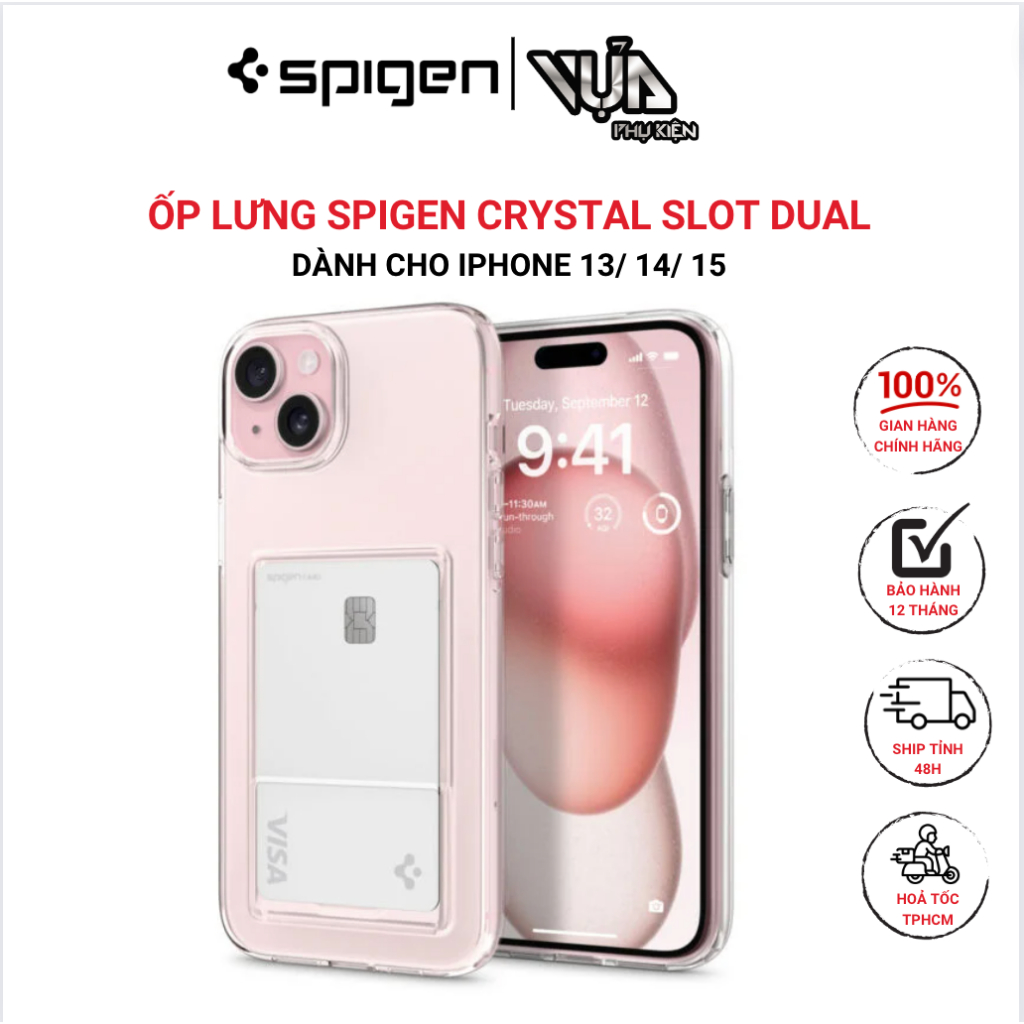 Ốp lưng Galaxy S24 Spigen Slot Dual Crystal Clear