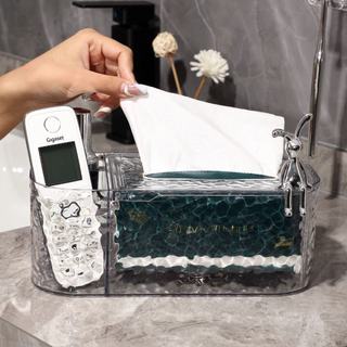 Hộp đựng giấy ăn vuông 2 ngăn Decor, Hộp giấy ăn để bàn thỏ trắng
