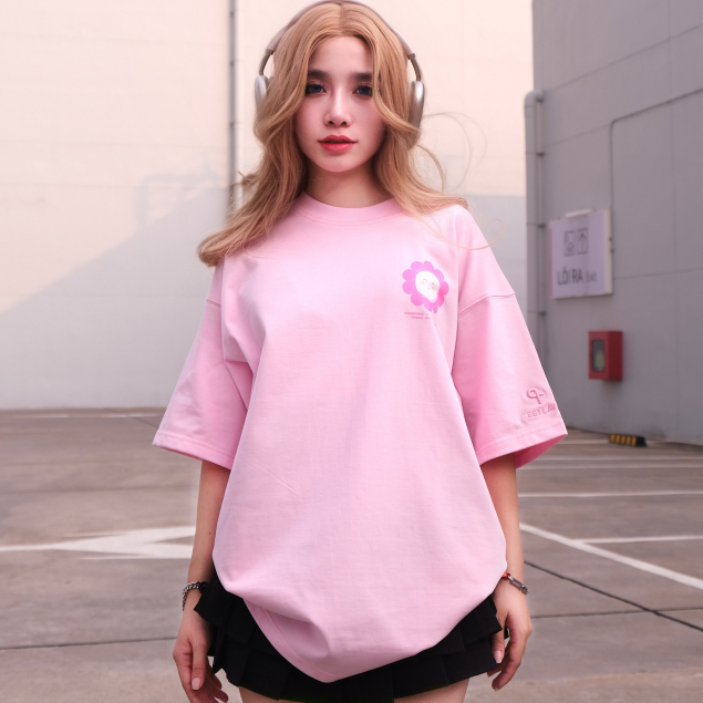 Áo thun basic CSLAVIE – cotton mềm không nhăn, form chuẩn unisex – trắng đen hồng xanh - Áo oversize
