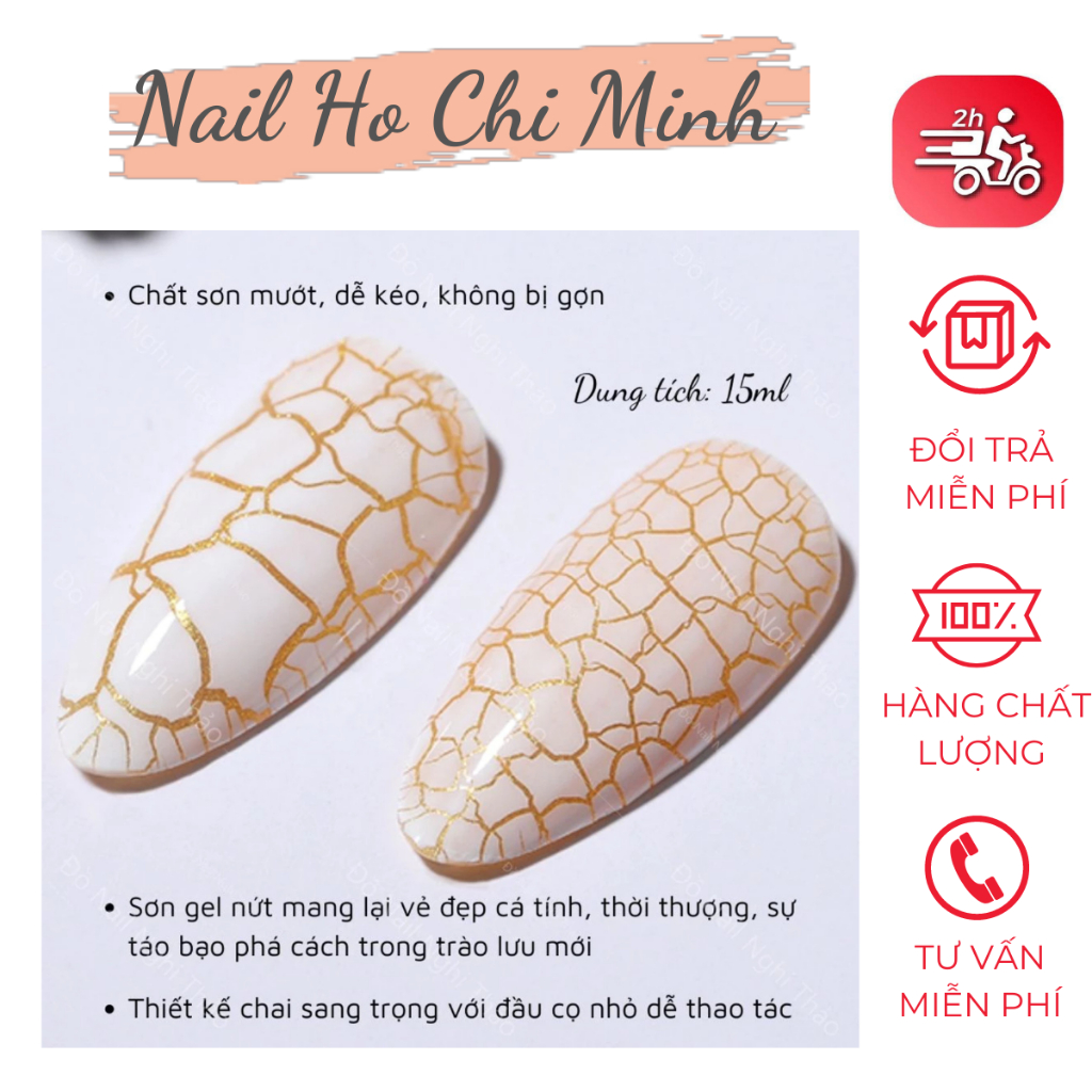 [HCM] Sơn get nứt chính hãng Vendeeni có 2 màu đen và trắng chai 15ml