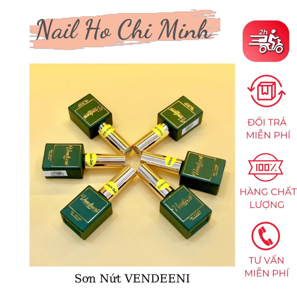 [HCM] Sơn get nứt chính hãng Vendeeni có 2 màu đen và trắng chai 15ml