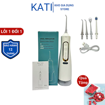 Máy Tăm Nước M209 Aqua, Máy Tăm Nước Cầm Tay Du Lịch Không Dây Chăm Sóc Răng Miệng Bảo Hành 12 tháng 310ml