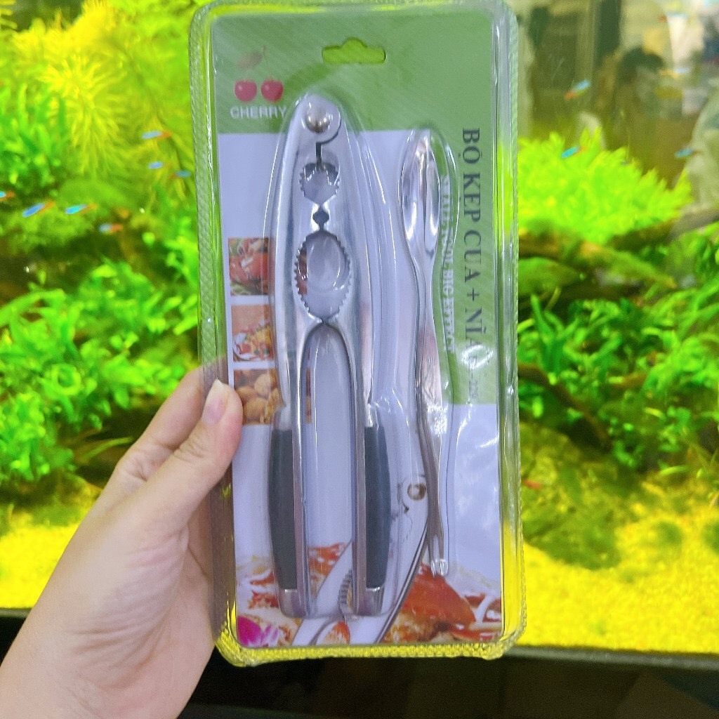 Bộ kẹp càng cua và lấy thịt hải sản CHERRY Cao Cấp - Bộ kẹp+nĩa