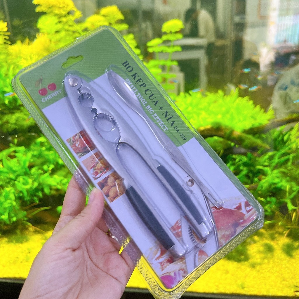 Bộ kẹp càng cua và lấy thịt hải sản CHERRY Cao Cấp - Bộ kẹp+nĩa