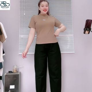 Áo thun babytee tay ngắn nữ bigsize cổ lọ dáng ôm vừa màu basic thời trang dễ phối sang chảnh cho chuppy G234