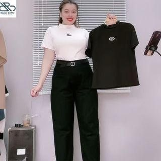 Áo thun babytee tay ngắn nữ bigsize cổ lọ dáng ôm vừa màu basic thời trang dễ phối sang chảnh cho chuppy G234