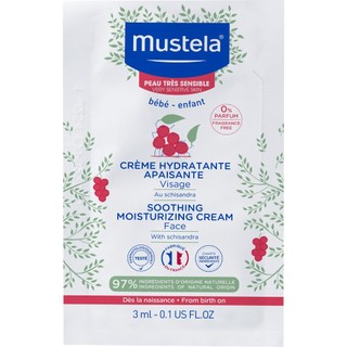 Combo Chăm sóc da bé nhạy cảm Mustela gồm Sữa tắm gội 300ML và Kem Dưỡng da mặt SOOTHING MOISTURIZING CREAM FACE 3ml