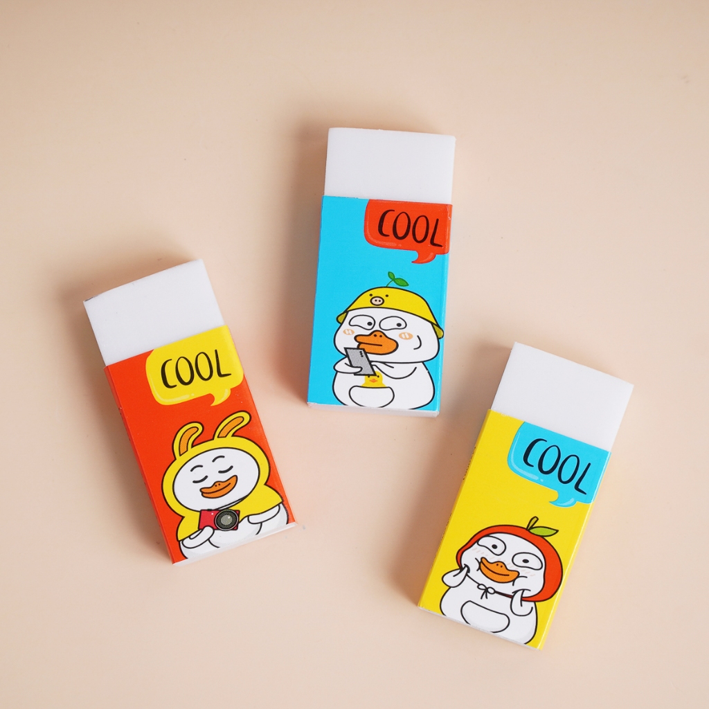 Gôm Tẩy MONDEZ, Thiết Kế Hình Chú Vịt,  Làm Sạch Các Vết Chì Đen  Nhanh Chóng, Chất Liệu An Toàn Cho Bé M20001