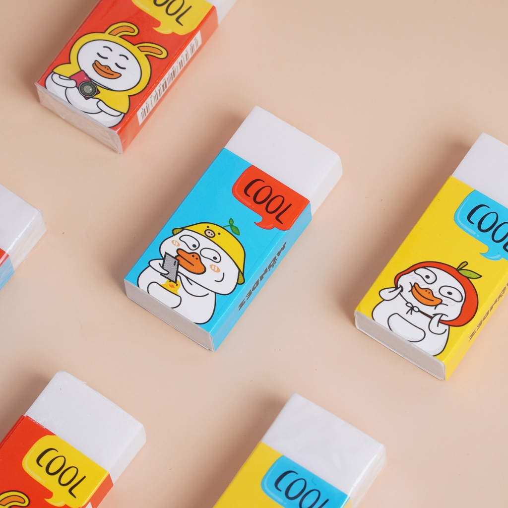 Gôm Tẩy MONDEZ, Thiết Kế Hình Chú Vịt,  Làm Sạch Các Vết Chì Đen  Nhanh Chóng, Chất Liệu An Toàn Cho Bé M20001