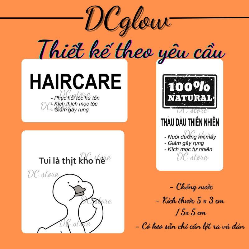 Tem nhãn dán in theo nhu cầu, sticker niêm phong có keo dán túi giấy ...