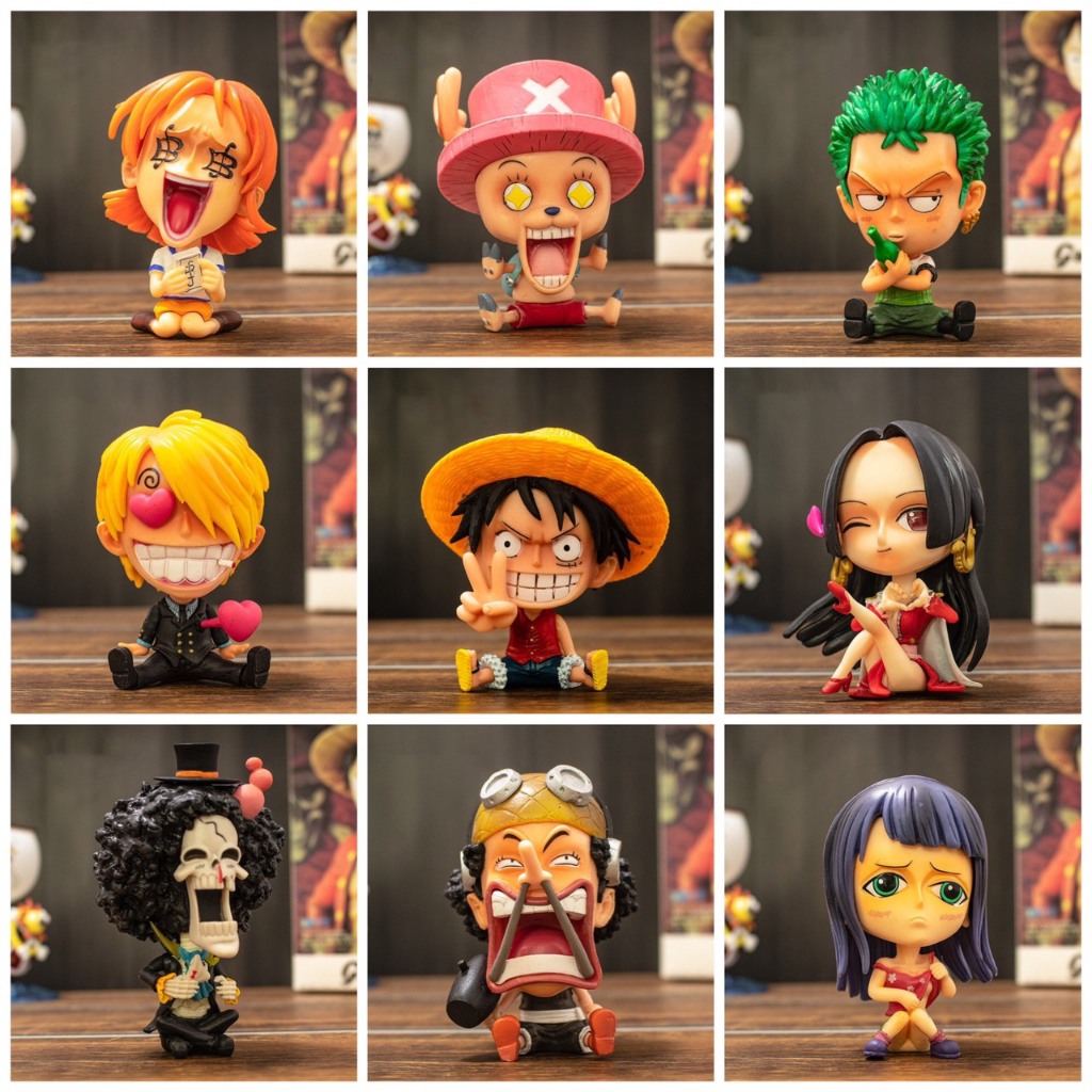 Mô hình One Piece 3D Chibi Luffy Zoro Sanji Ace Sabo Nami Robin Choper ...