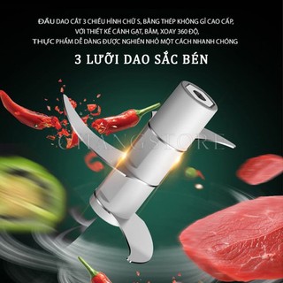 Máy Xay Mini Tỏi Ớt Cầm Tay 250ml Siêu Tiện Lợi Mẫu Mới