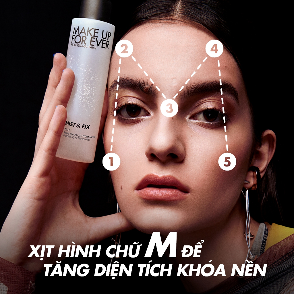 Ảnh Xịt Khóa Cố Định Lớp Trang Điểm Kiềm Dầu MIST&FIX 2023  10ml - MAKE UP FOR EVER 2