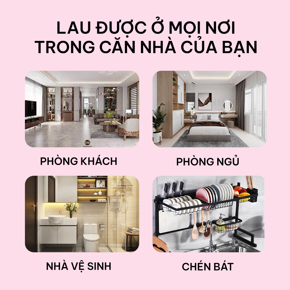 [Outlet S2] Khăn lau sàn sợi siêu mảnh MyJae tiện dụng đa năng thấm hút nước tốt, có móc treo 30cm x 42cm