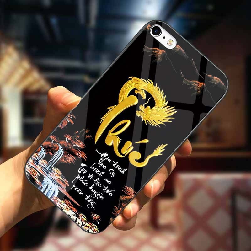 Ốp Lưng IPHONE 6, 6S, 6 PLUS, 6S PLUS Mặt Lưng Kính Cường Lực Sáng Bóng