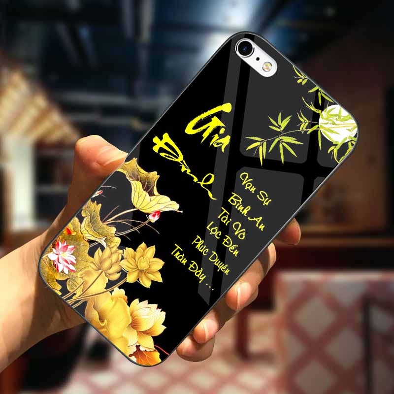 Ốp Lưng IPHONE 6, 6S, 6 PLUS, 6S PLUS Mặt Lưng Kính Cường Lực Sáng Bóng
