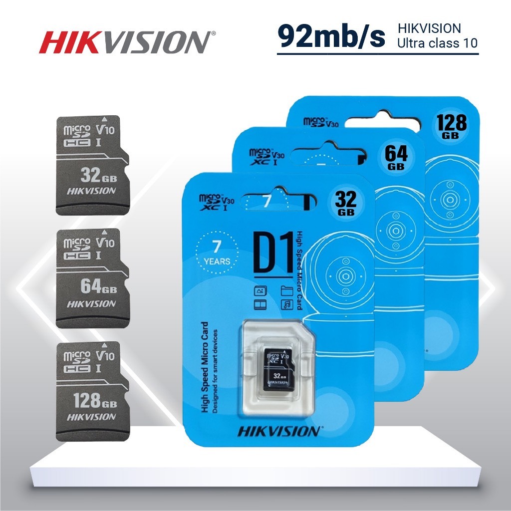 Thẻ nhớ Hikvision/Hik Semi 32GB 64GB 128GB Chuyên dụng cho Camera Class 10  Tốc độ 92MB/s - Giá Rẻ - TQT SMART - BH 2 NĂM | Shopee Việt Nam