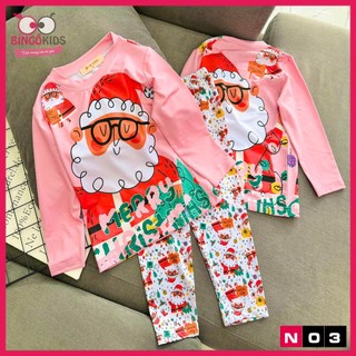 Set tay dài quần dài bé gái chất thun lạnh mềm mịn mát loại 1 in 3 D cho bé gái từ 9 đến 23kg
